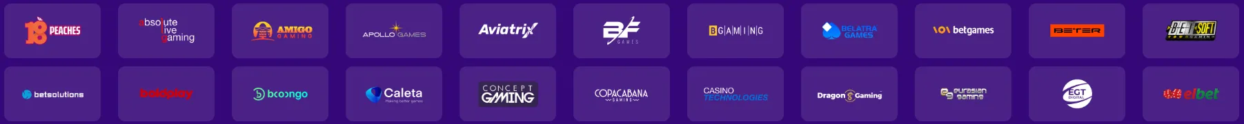 Spieleanbieter und Software-Partner von LiveWinz Casino